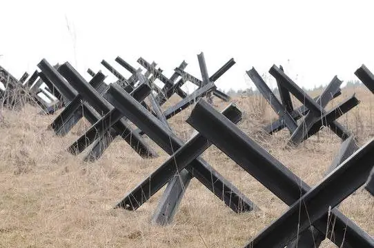 Czech Hedgehog anti-tank barrier