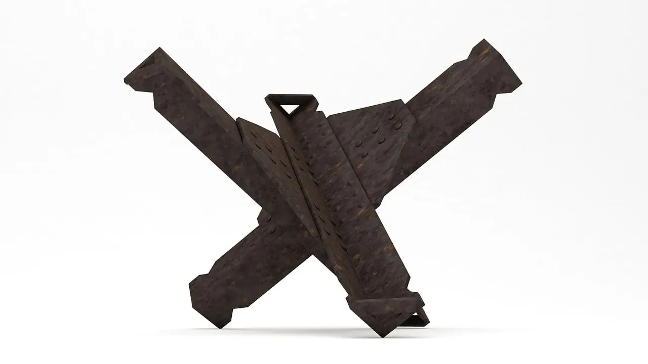 Czech Hedgehog anti-tank barrier