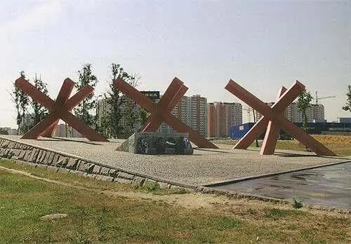 Czech Hedgehog anti-tank barrier